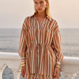 Fate+Becker Lucette Shirt in Sandbar Stripe