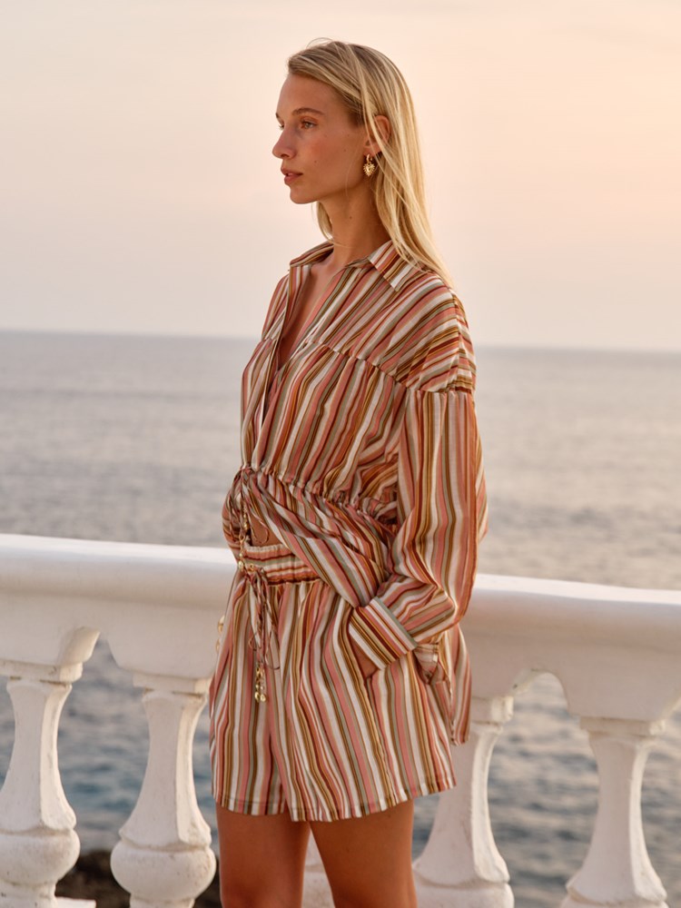 Fate+Becker Lucette Shirt in Sandbar Stripe - view 2