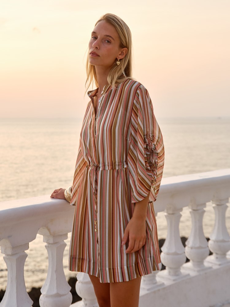 Fate+Becker Vera Mini Dress in Sandbar Stripe - view 2