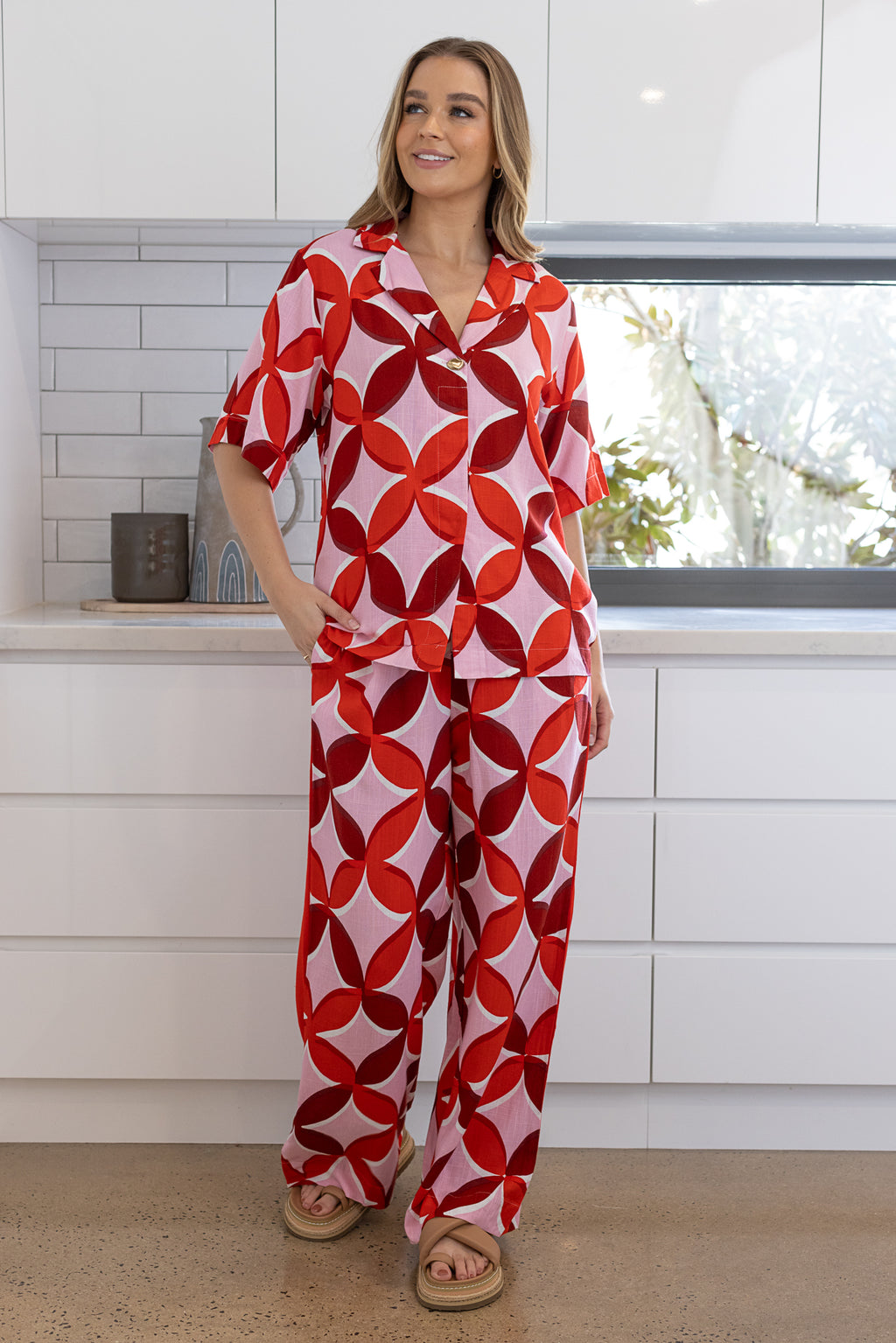 BAMBINA PANTS - Geometric Print