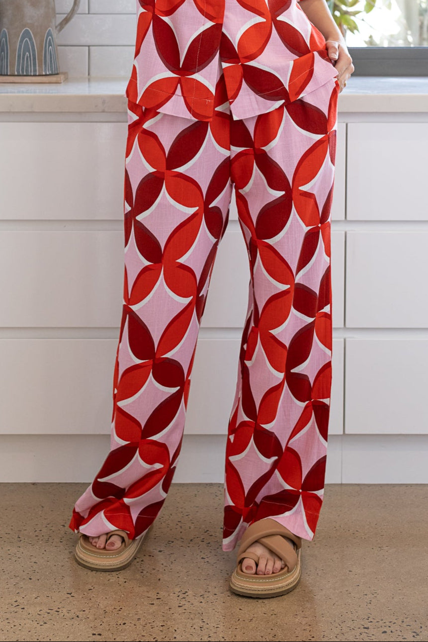 BAMBINA PANTS - Geometric Print
