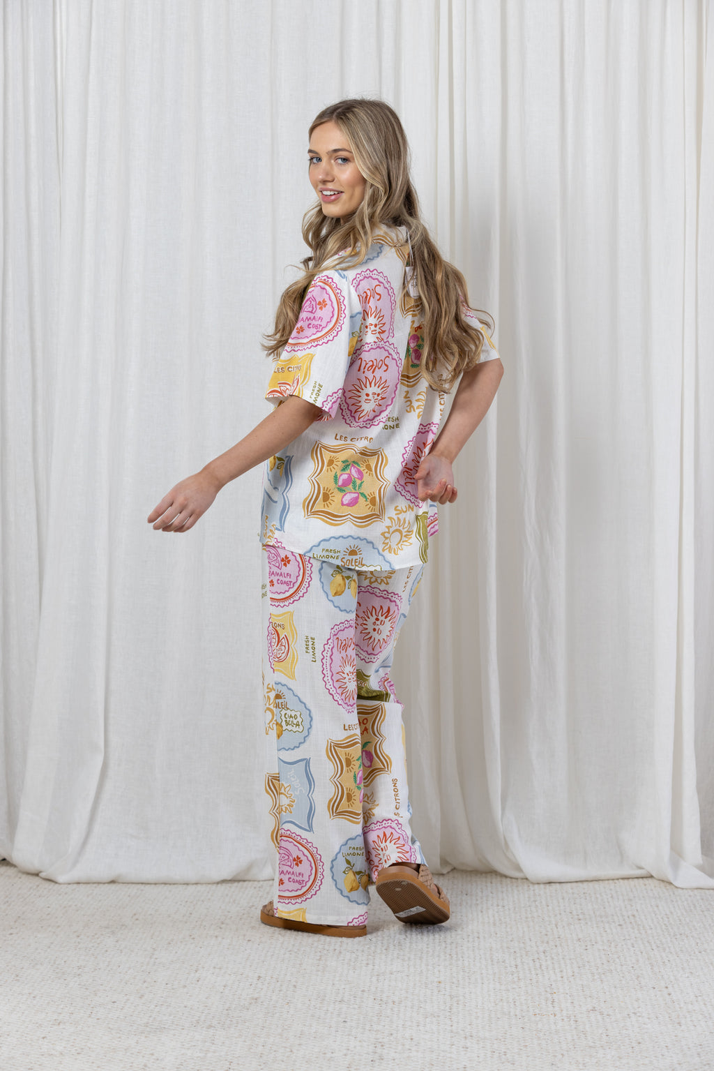 BELLA PANT - Citrus Sun Print