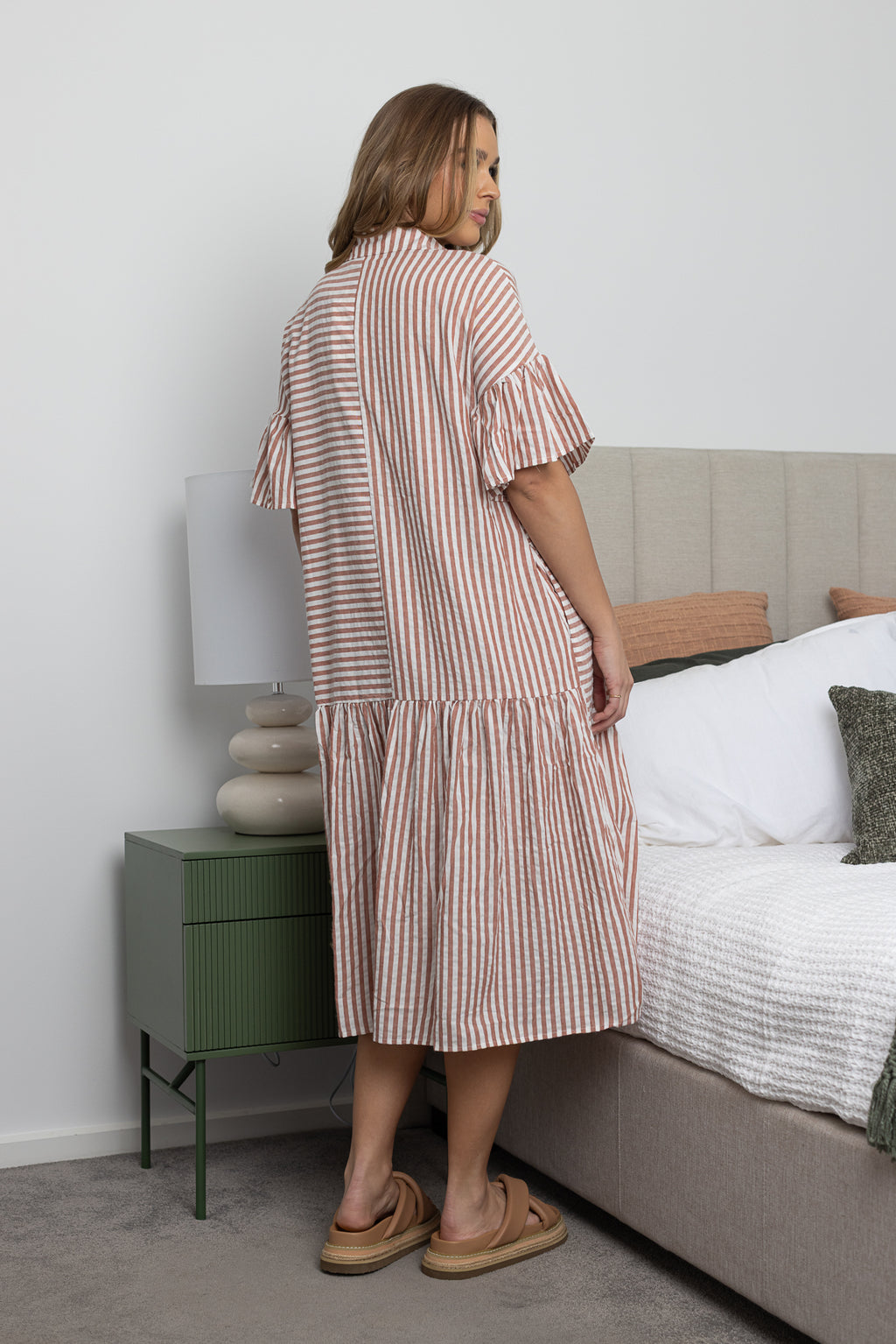 GRACE DRESS - Blush Stripe