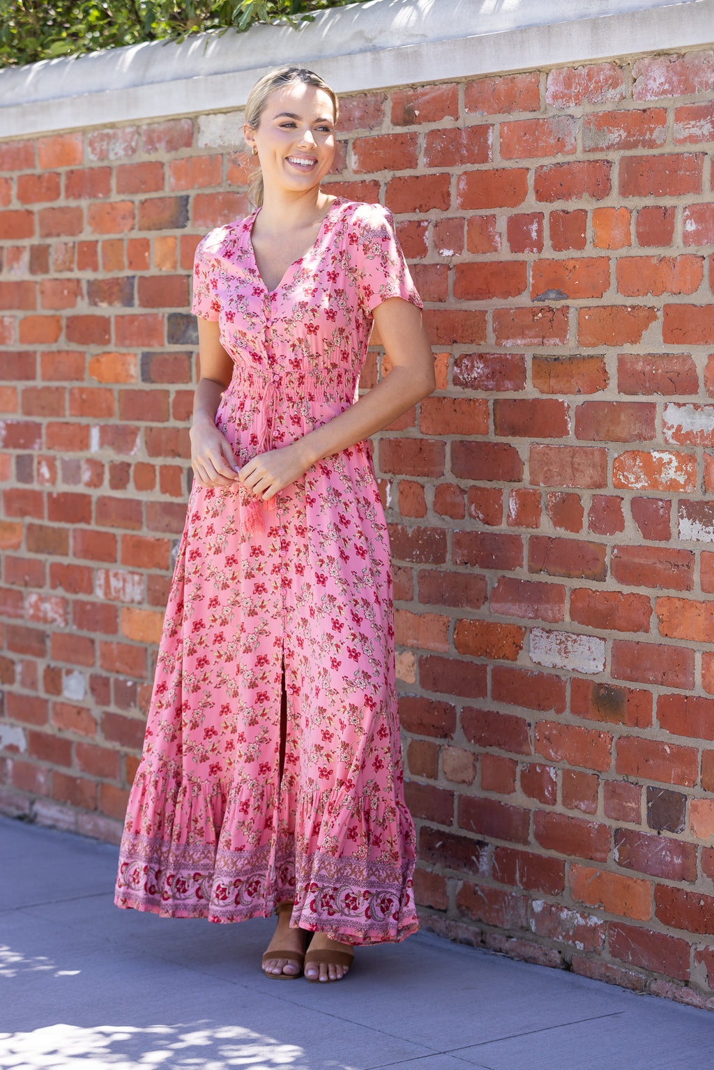 Coral red maxi clearance dress