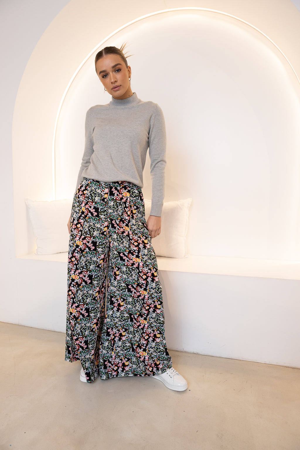 JUNE WIDE LEG PANT - Patchwork Floral