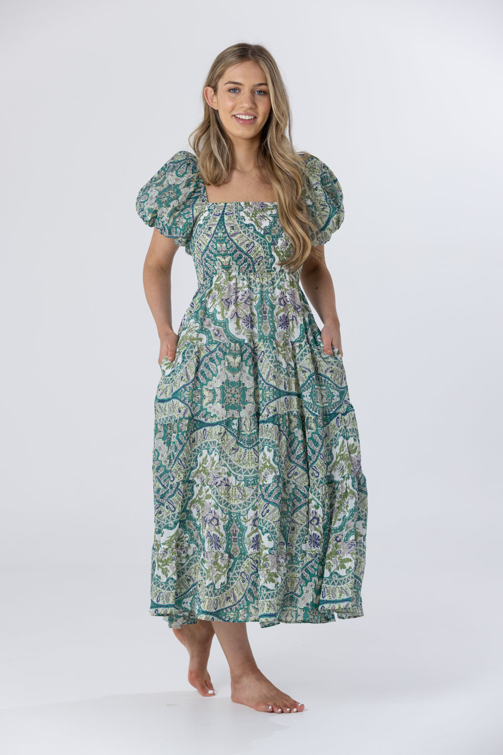 SADIE MIDI DRESS - Green