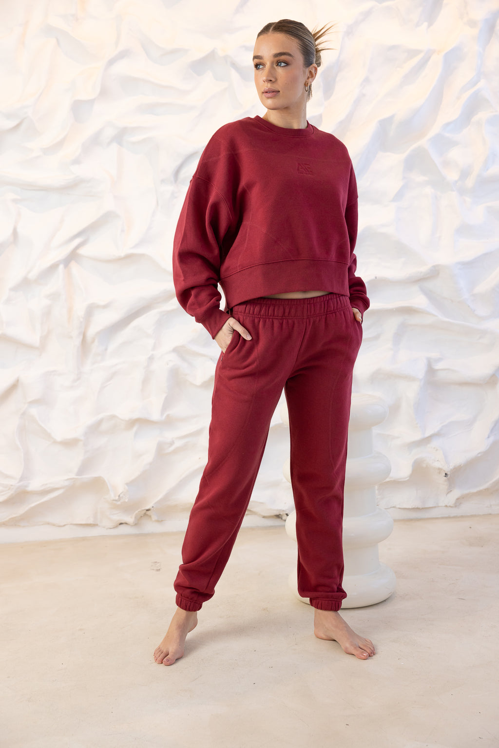 ACTIVE TONAL SWEATER - Port