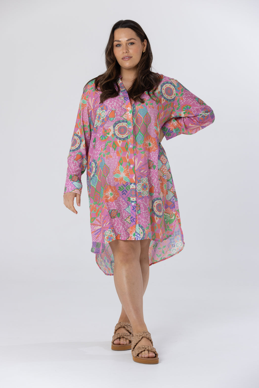 MARIA DRESS - Multi Pink