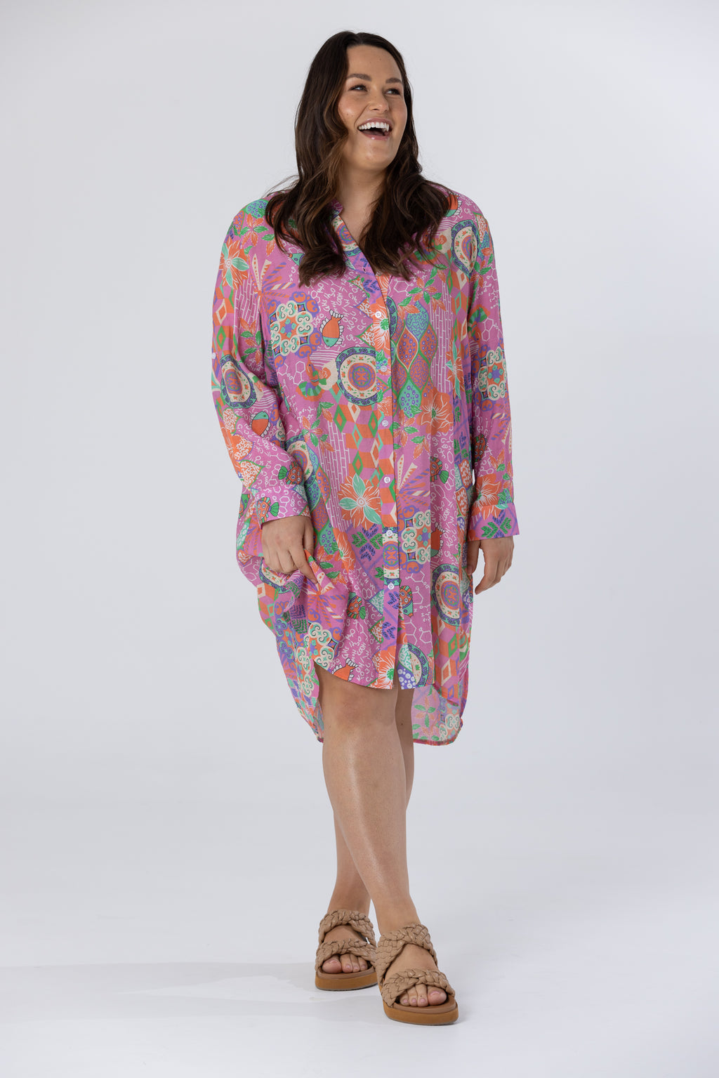 MARIA DRESS - Multi Pink