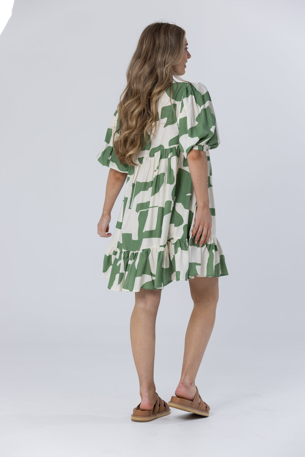 PRE-ORDER: ALEX DRESS - Sage/White