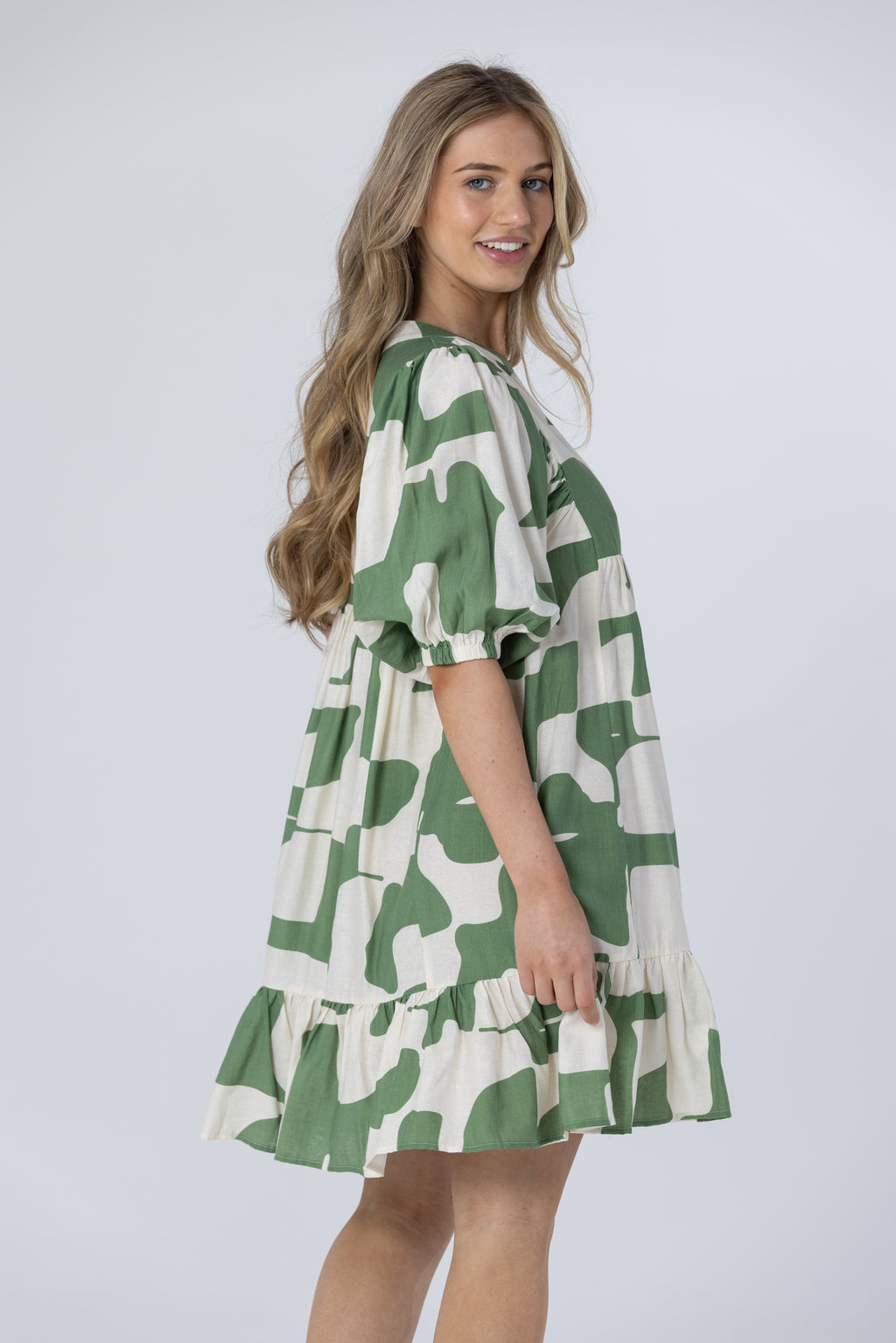 PRE-ORDER: ALEX DRESS - Sage/White