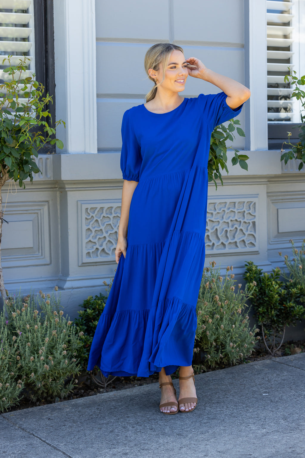 ORLA TIERED MAXI DRESS - Cobalt Blue