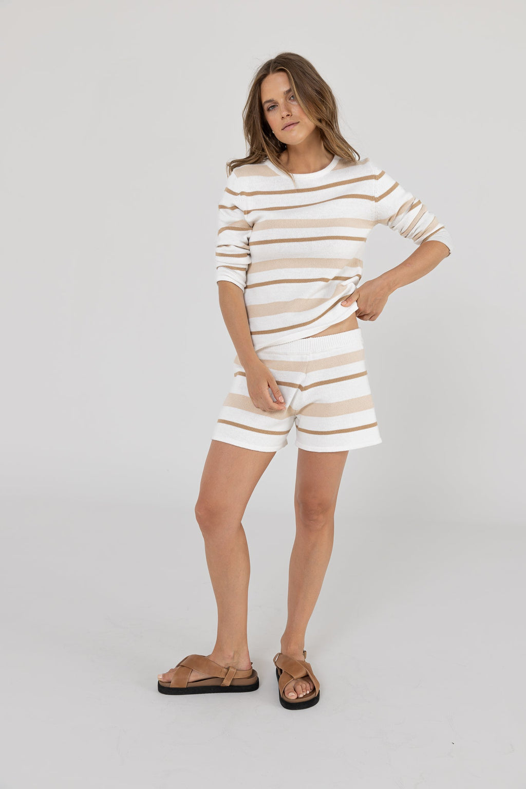 NALA KNIT SET - Natural Stripe