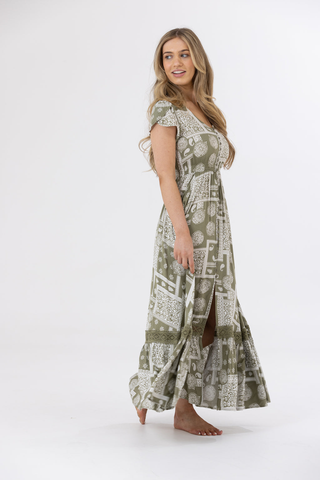 HAYES MAXI DRESS - Olive