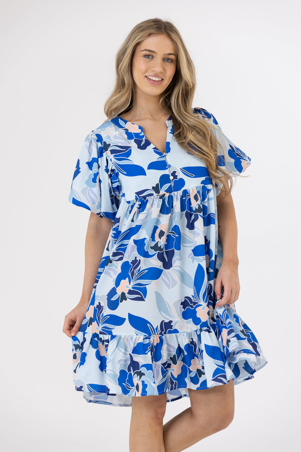 ALEX DRESS - Multi Blue