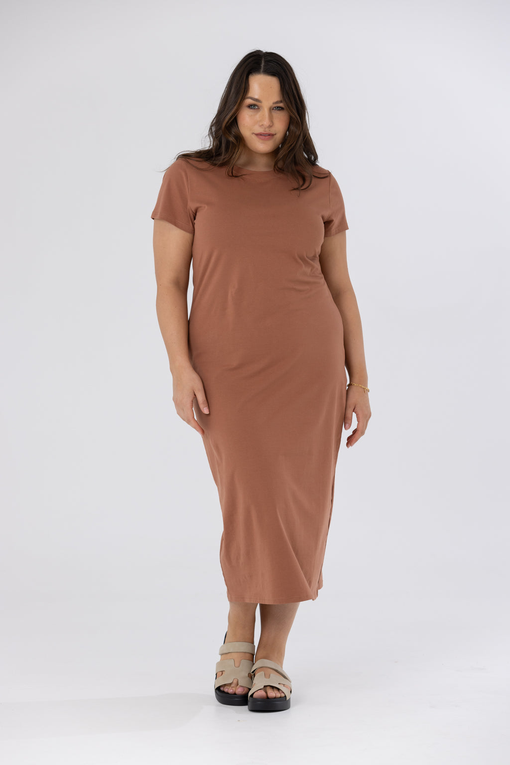 AVERY T-SHIRT DRESS - Terracotta