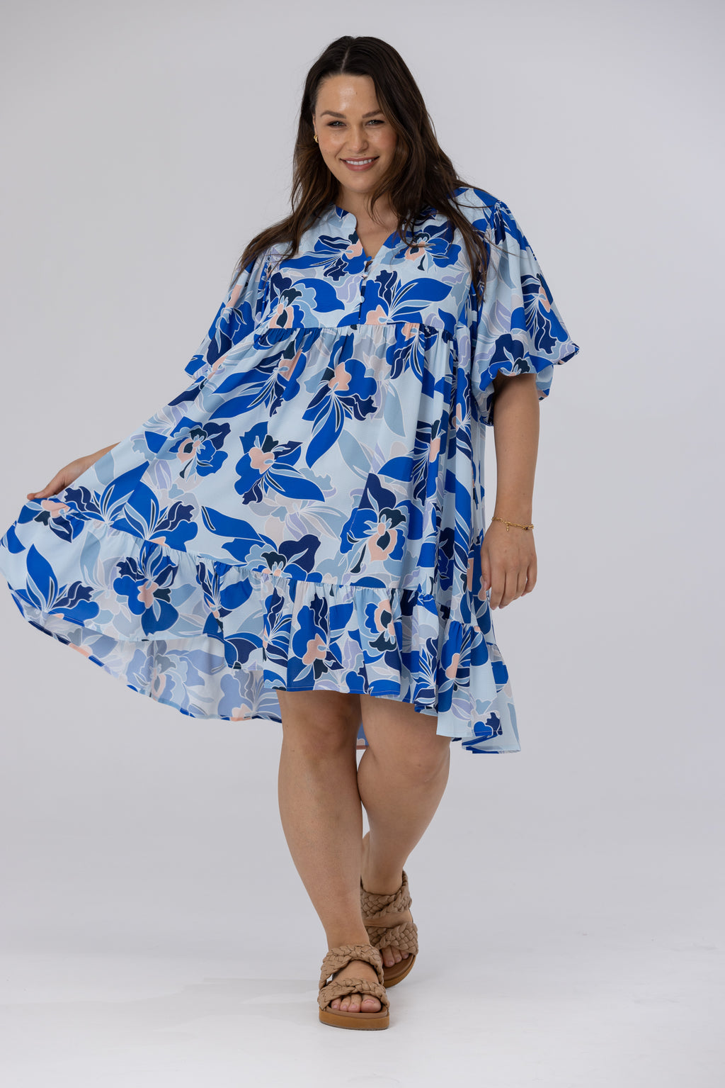 ALEX DRESS - Multi Blue