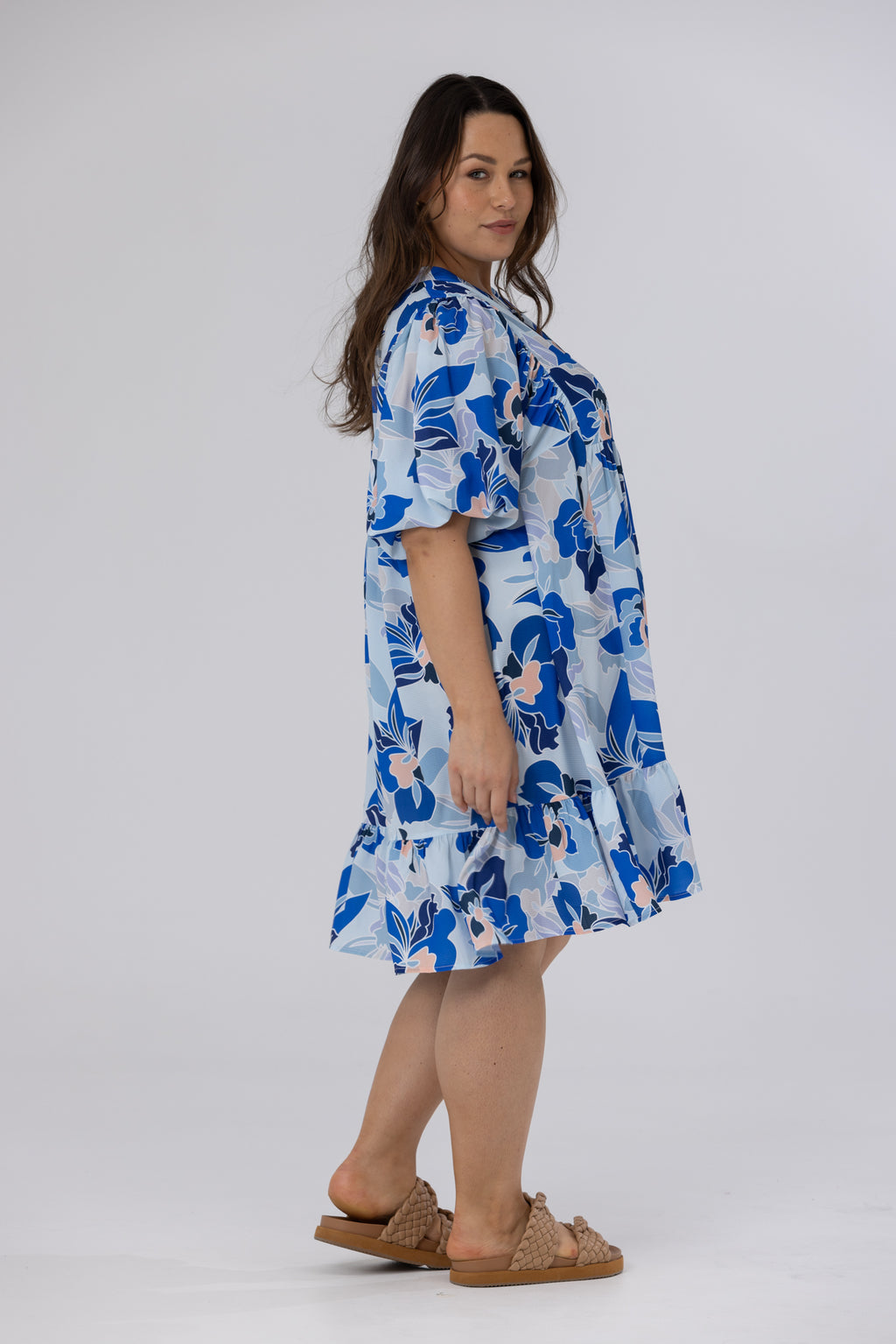 ALEX DRESS - Multi Blue