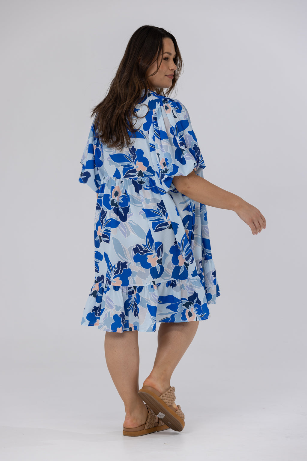 ALEX DRESS - Multi Blue