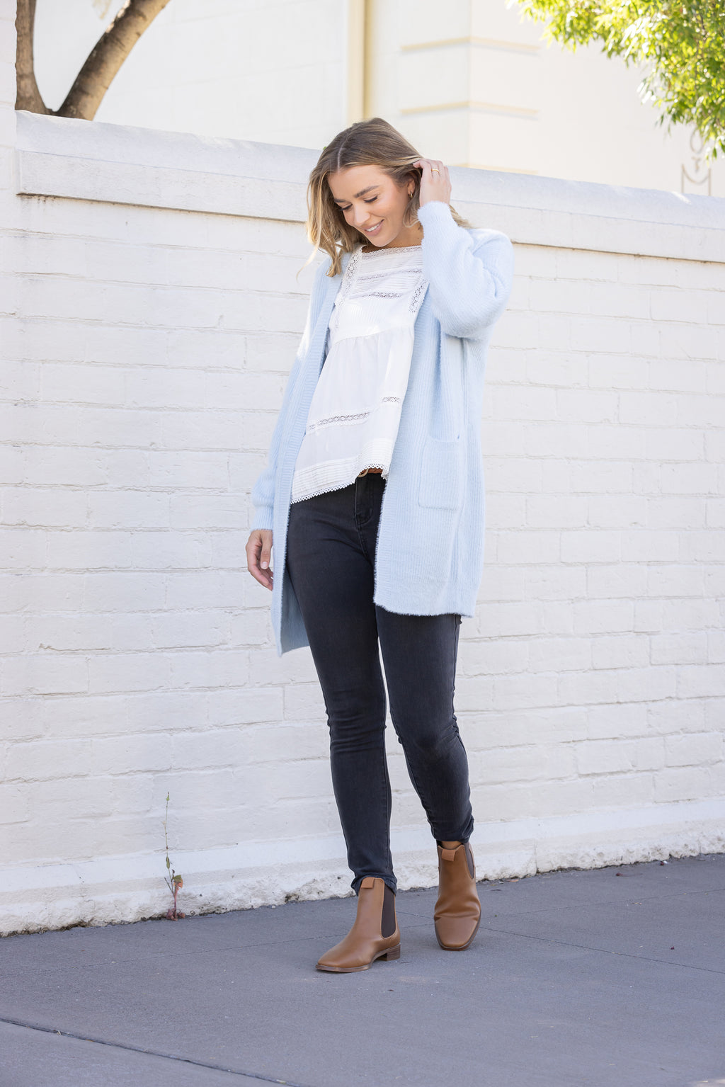 HONEY CARDIGAN - Baby Blue