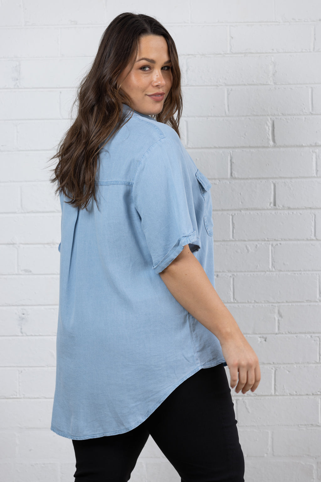 ELLIE SHIRT - Light Denim