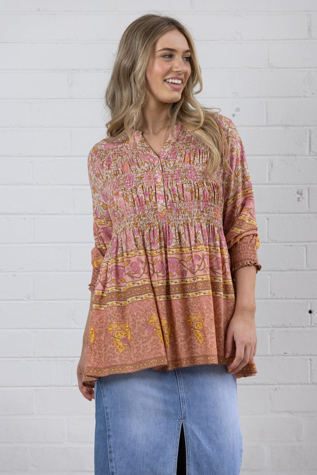 ALANA BLOUSE - Apricot