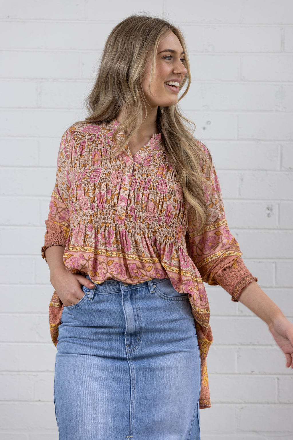 ALANA BLOUSE - Apricot