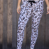 FAYE JOGGER - Grey/Blush Leopard