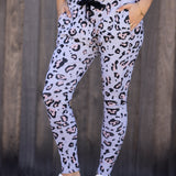 FAYE JOGGER - Grey/Blush Leopard