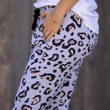 FAYE JOGGER - Grey/Blush Leopard