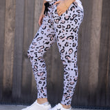 FAYE JOGGER - Grey/Blush Leopard