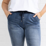 HOPE DENIM JOGGER - Dark Blue Wash