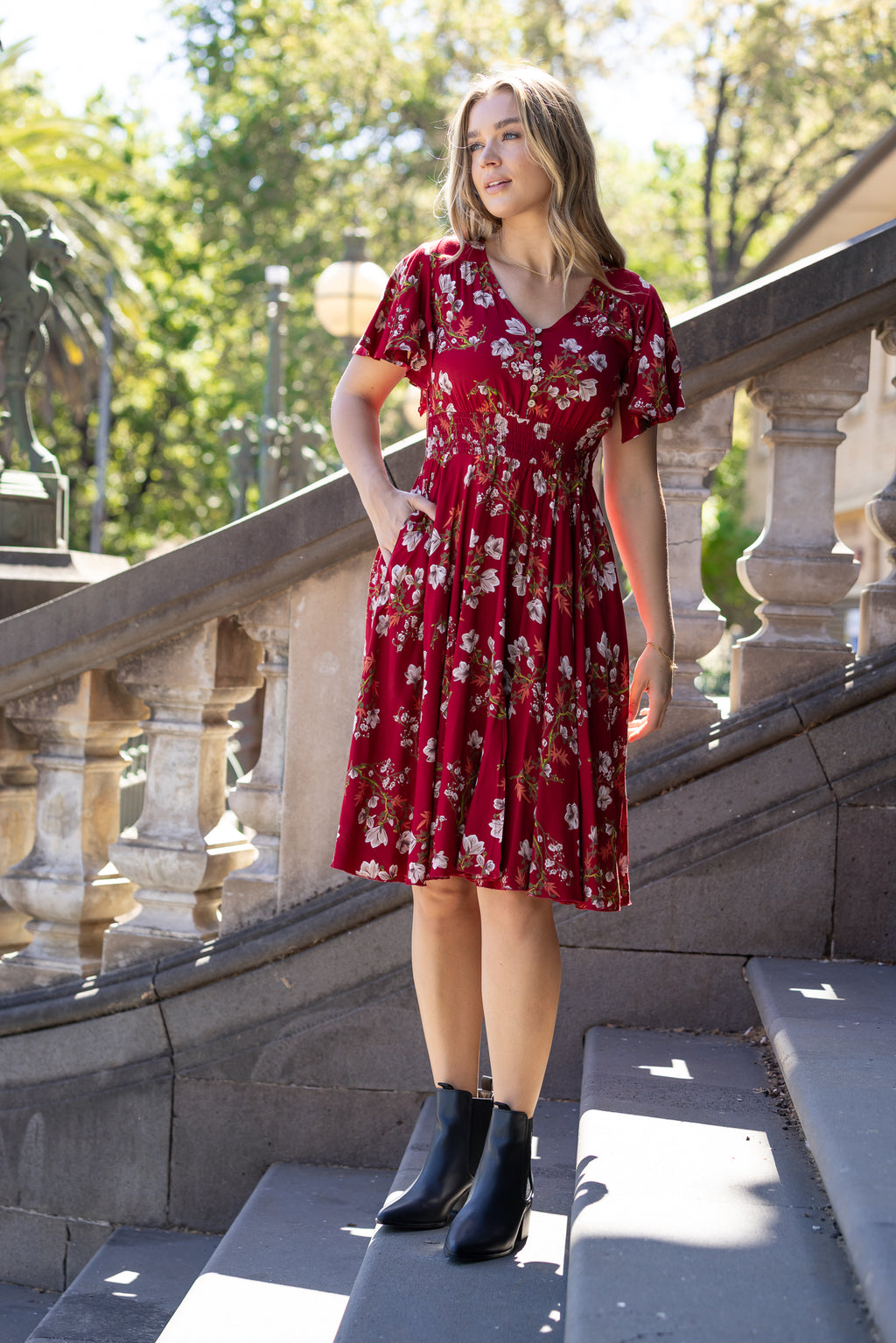 ULI DRESS - Deep Red