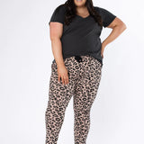 ELLA LEOPARD JOGGER - Mocha/Black