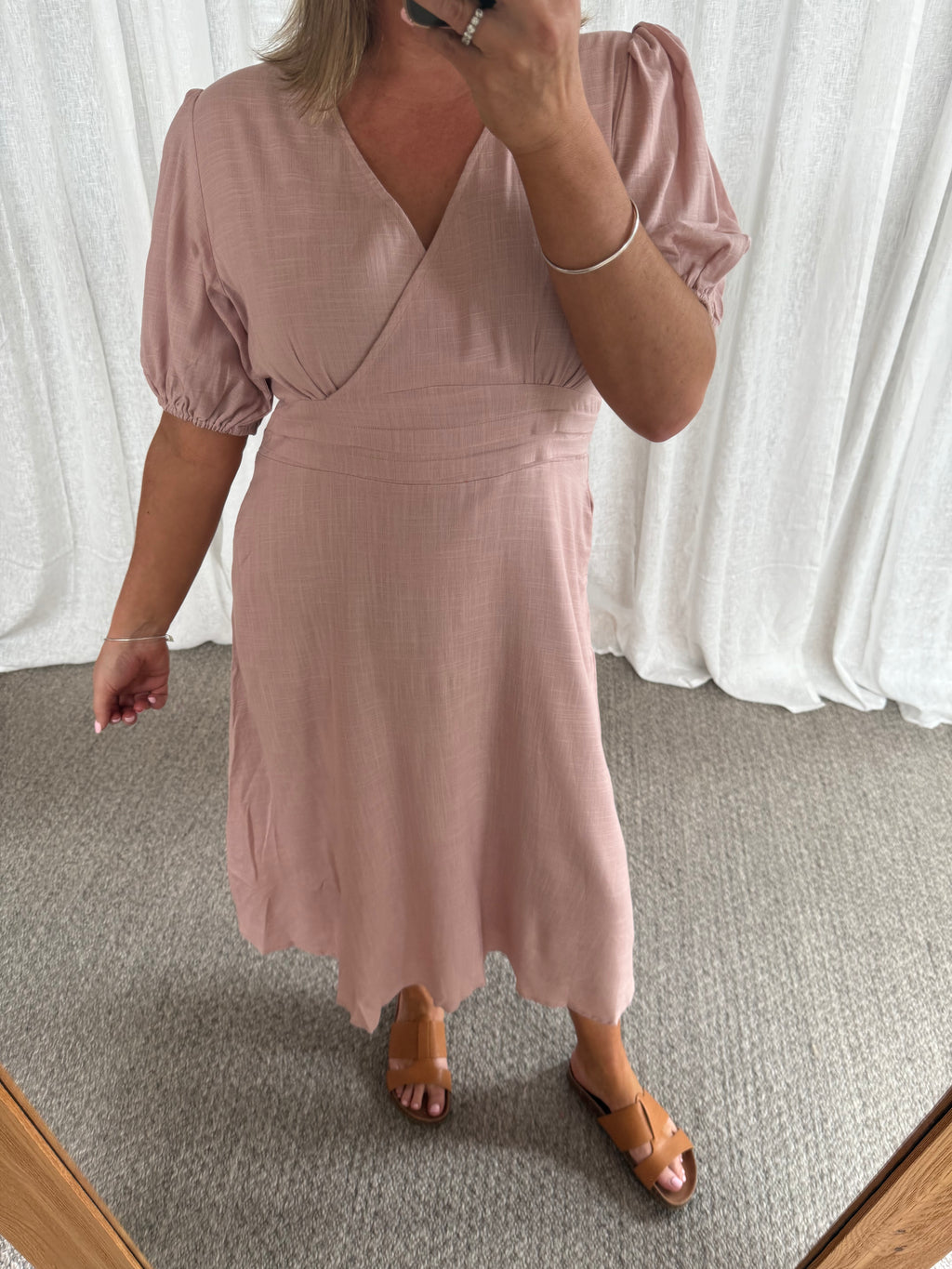 BRODIE DRESS- Blush *Final Sale