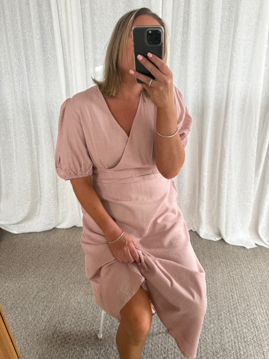 BRODIE DRESS- Blush *Final Sale