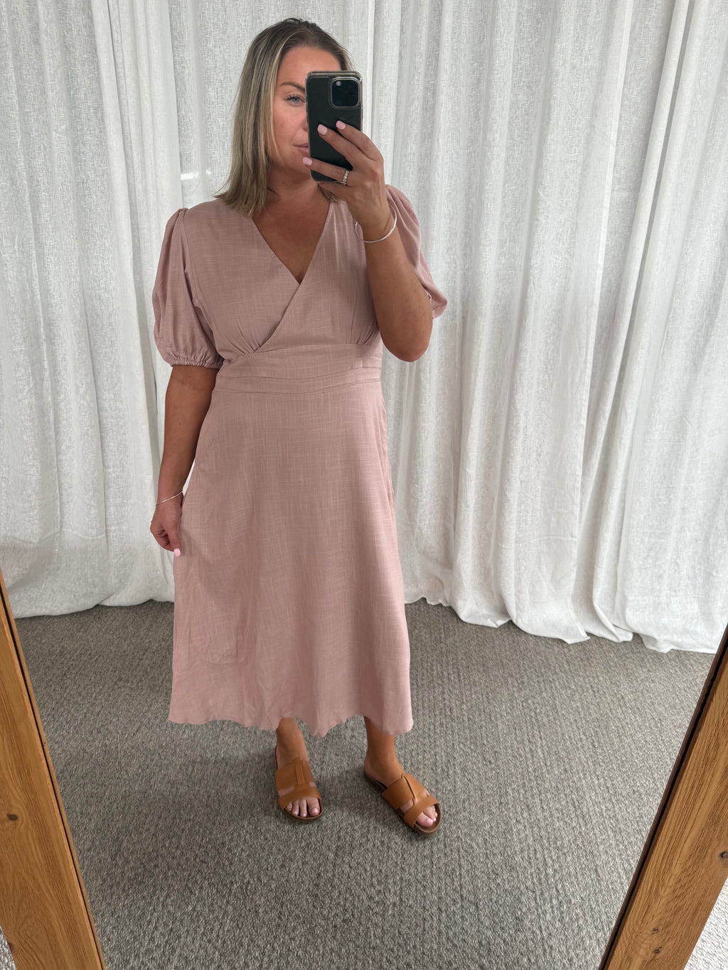 BRODIE DRESS- Blush *Final Sale