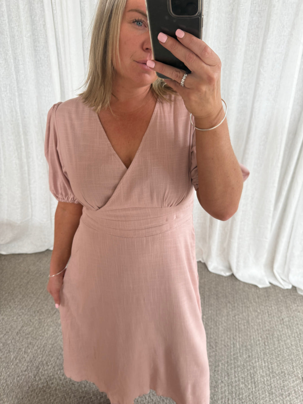 BRODIE DRESS- Blush *Final Sale