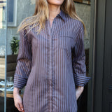 Marmo Stripe Short - Choc Stripe