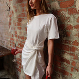 Miller Twist Mini Dress - White