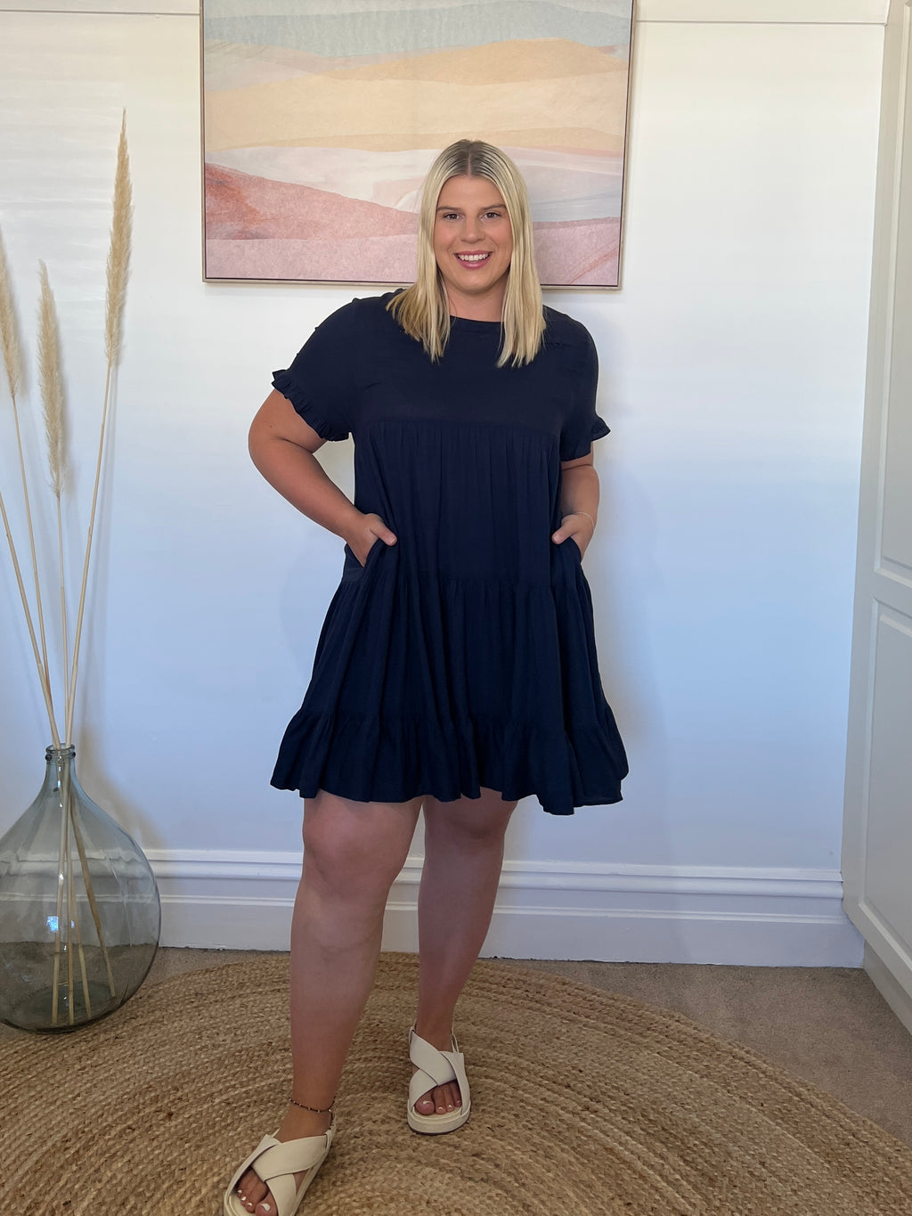 MALIA MINI DRESS - Navy