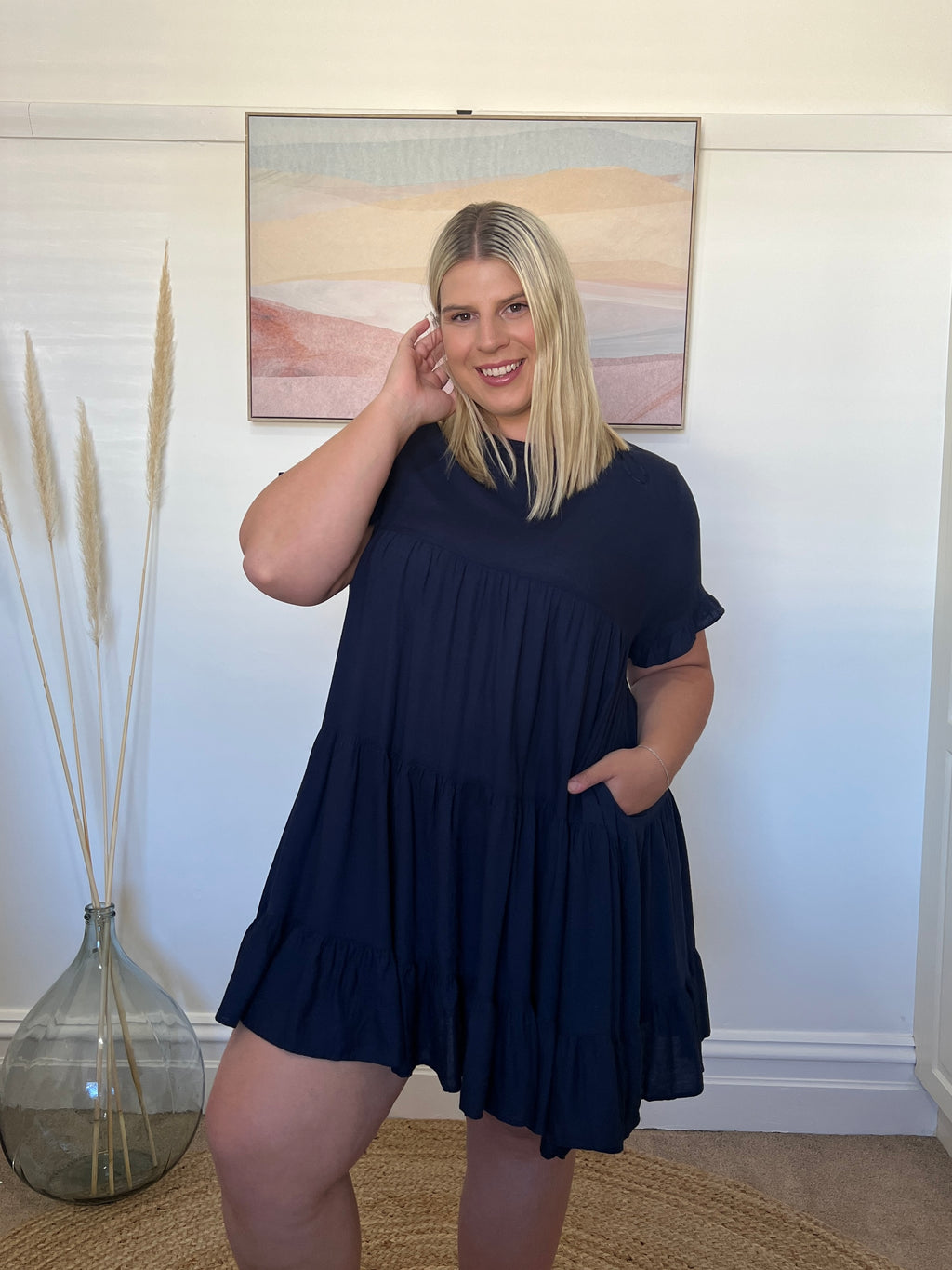 MALIA MINI DRESS - Navy