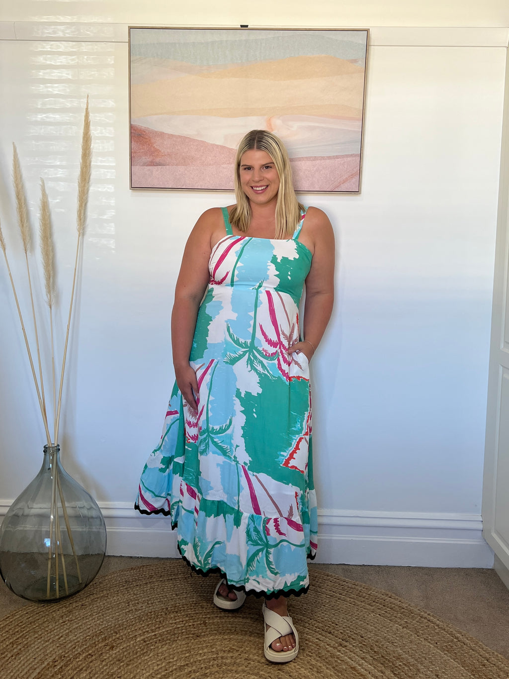 BONNIE MAXI DRESS - Turquoise