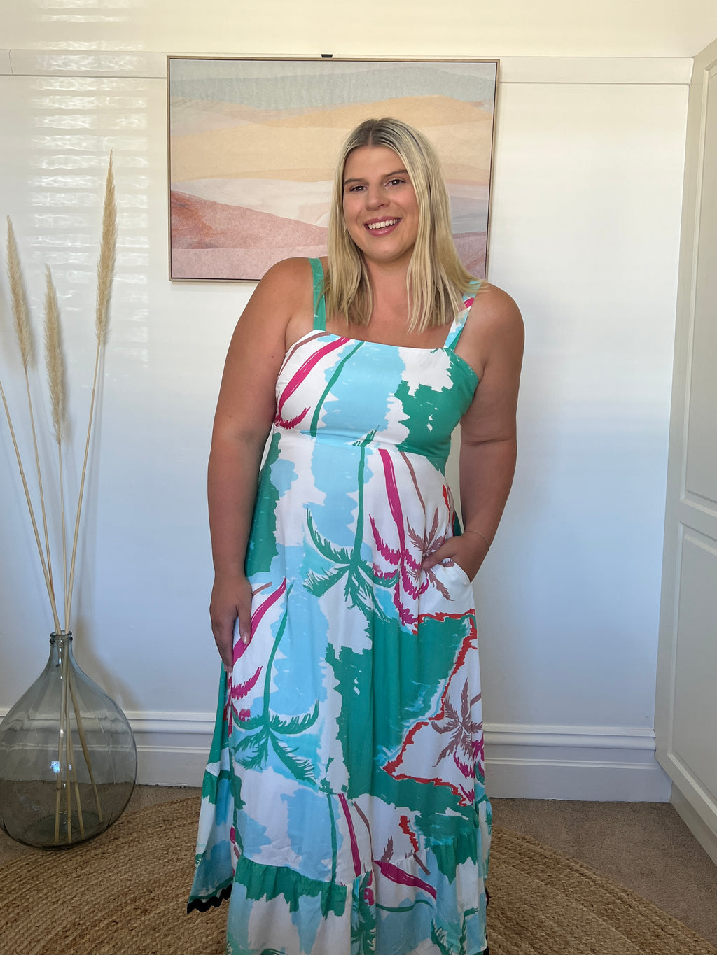 BONNIE MAXI DRESS - Turquoise