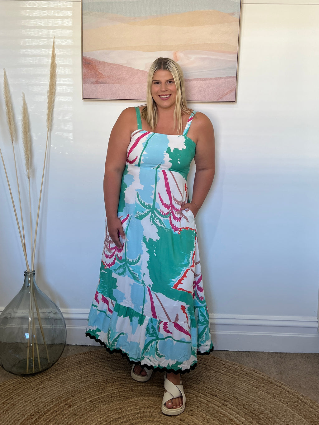 BONNIE MAXI DRESS - Turquoise