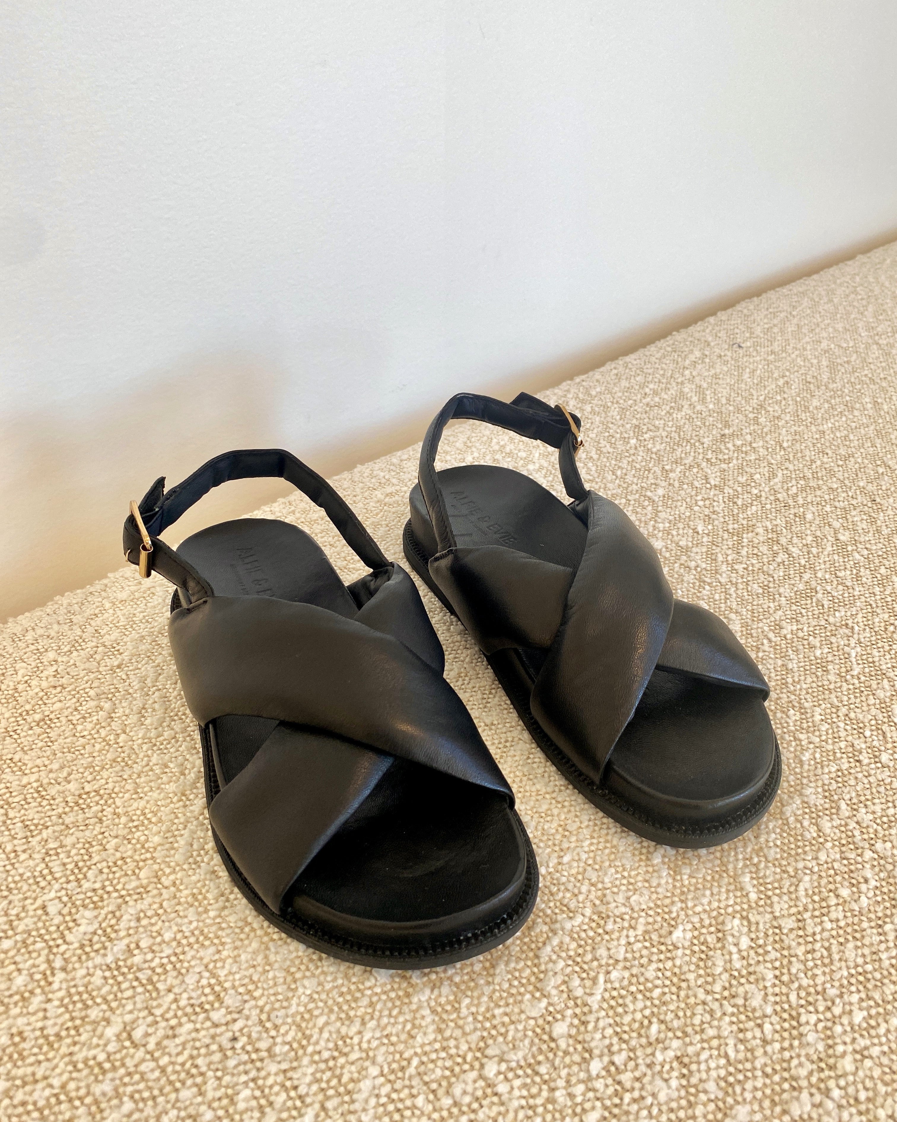 CLIFFORD LEATHER SANDAL Black Frankie Co Clothing