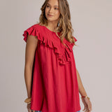 PERCY BLOUSE - Berry