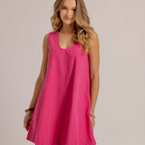 ROWIE DRESS - Raspberry
