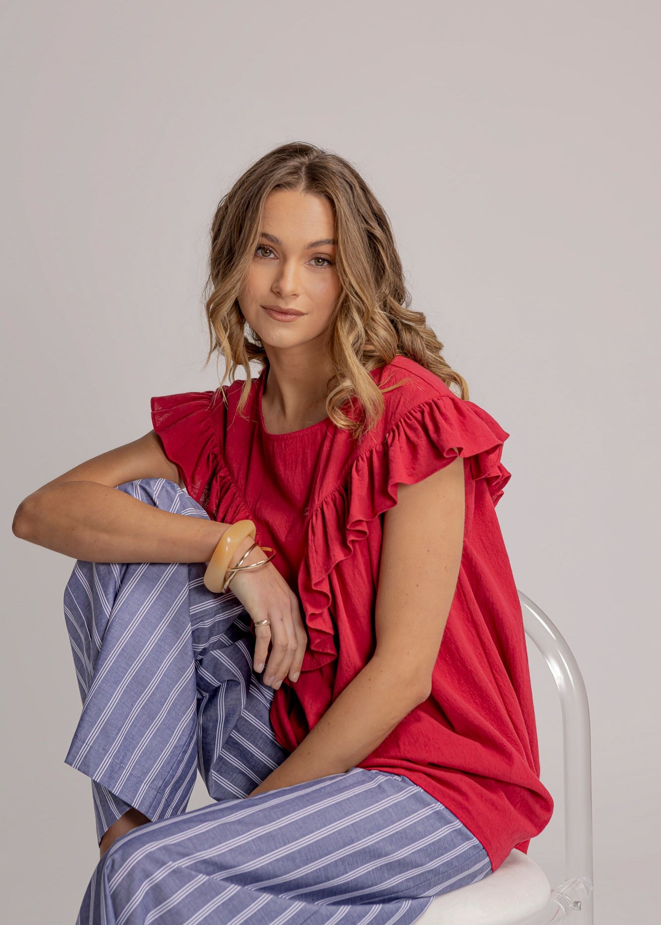 PERCY BLOUSE - Berry