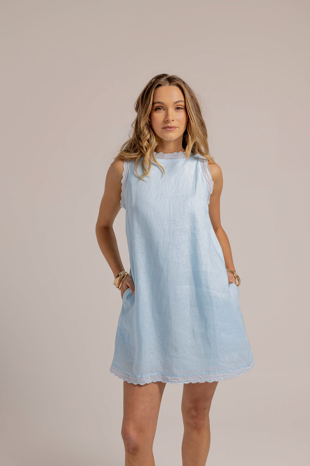 OLSEN DRESS - Baby Blue